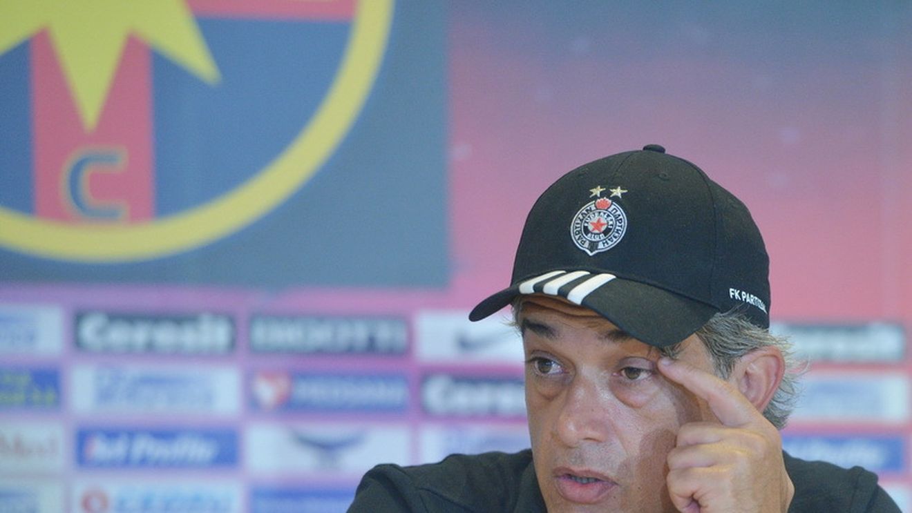 VIDEO | Conferința de presă a lui Partizan Belgrad. Antrenorul sârbilor prețuiește Steaua: "Îi cunoaștem istoria. Papp și Chipciu sunt jucători foarte buni"