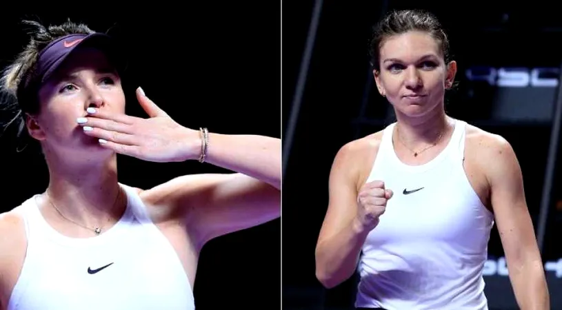 Simona Halep termină fără suflu partida a doua la Turneul Campioanelor 2019. Elina Svitolina s-a calificat în semifinale