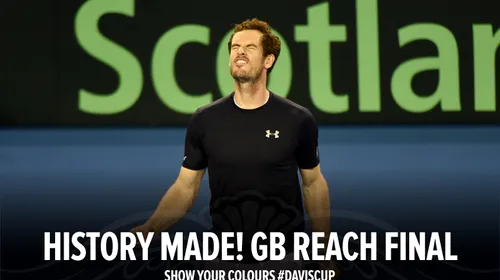 „One-man team”! Andy Murray duce Marea Britanie în finala Cupei Davis, după 3 victorii, 11 seturi și șapte ore și jumătate de tenis intens, în 3 zile