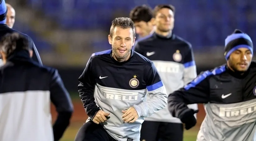 Cassano revine în lotul Interului la meciul cu Tottenham