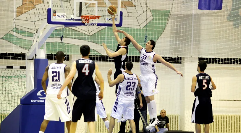 CSM București-BC Timișoara, scor 87-72, în Liga Națională de baschet