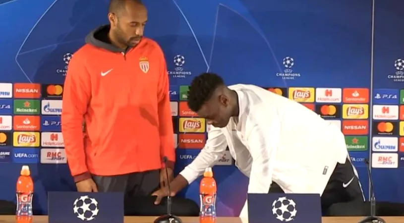 Thierry Henry și-a pus la respect un jucător la finalul conferinței de presă! VIDEO | Gestul care l-a scos din minți pe antrenorul lui AS Monaco