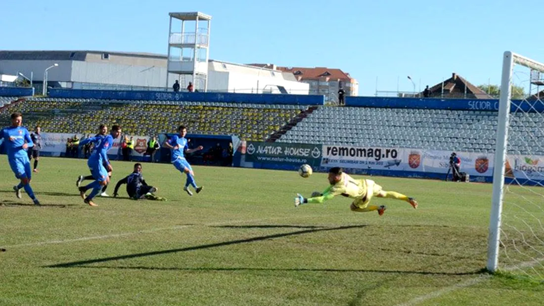 11 meciuri fără gol primit!** Cu un goalkeeper imperial, Chindia a remizat la Sibiu, 0-0, în fața a 5.000 de spectatori