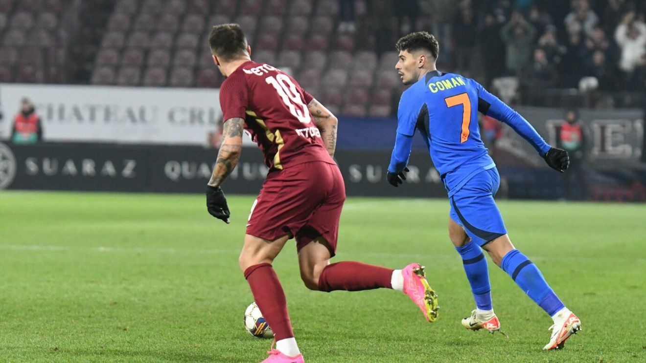 CFR Cluj - FCSB 1-1, în etapa a 19-a din Superliga. Roș-albaștrii păstrează distanța de cinci puncte față de ardeleni!