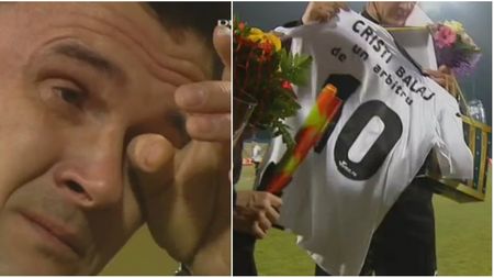 FOTO | Imagini impresionante la Mediaș: Cristi Balaj a plâns înainte Gaz Metan - Astra, ultimul meci al carierei. Cadoul primit de la gazde