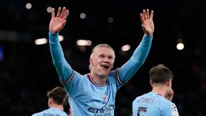 Gestul făcut de Erling Haaland după ce a marcat de 5 ori în poarta lui RB Leipzig și pe cine s-a grăbit să salute! Imagini spectaculoase de pe stadionul lui Manchester City