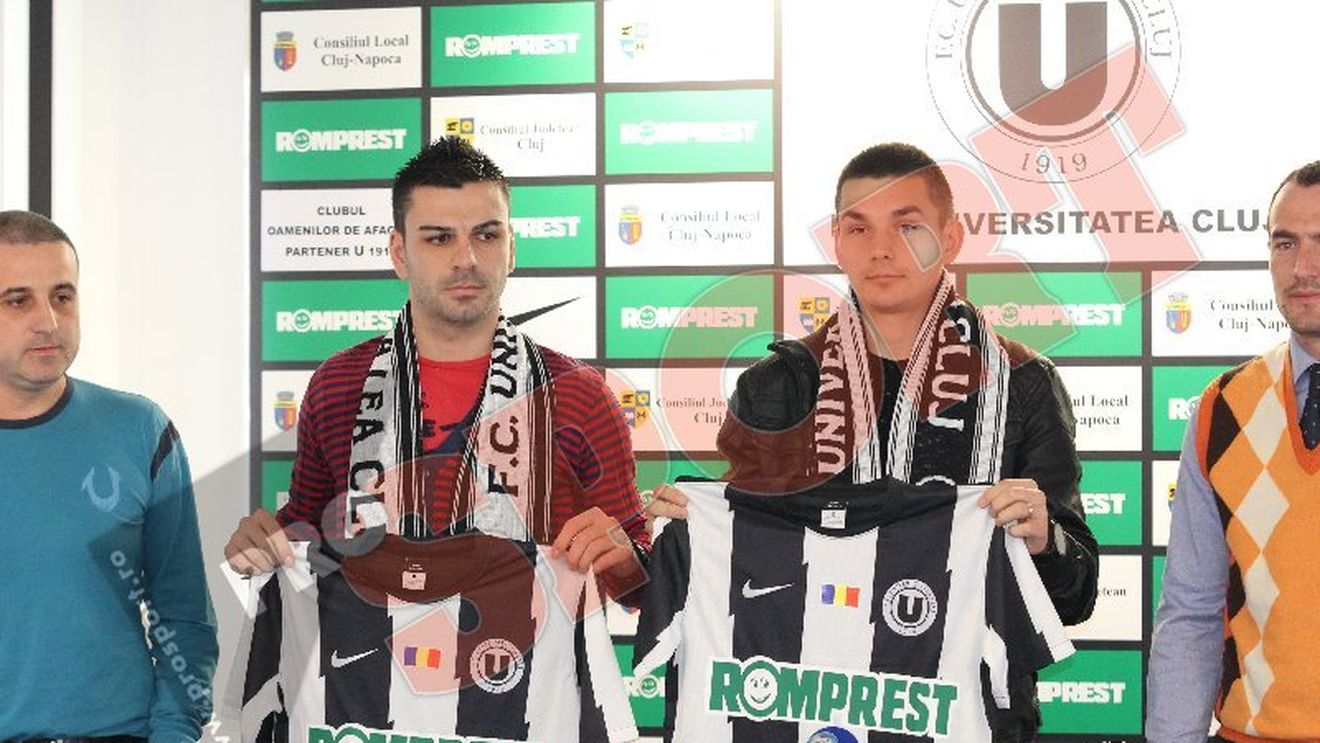 FOTO Jucătorii doriți de Steaua și Rapid au ajuns la "U":** "Visăm la cupele europene! Îi pun o vorbă bună și lui Eric"