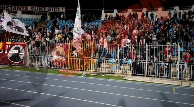 FOTO Peluza de pe stadionul Farul arată ca după bombardament