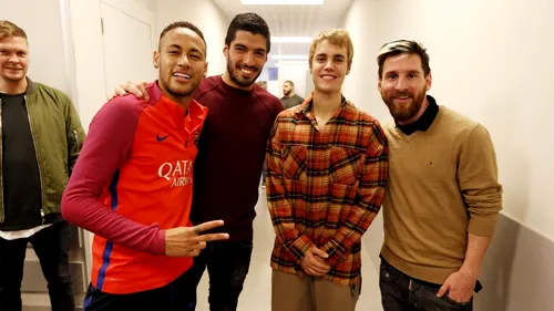 VIDEO | Justin Bieber știe fotbal! S-a antrenat la Barcelona alături de Neymar și Rafinha, apoi s-a întâlnit cu Messi și Suarez