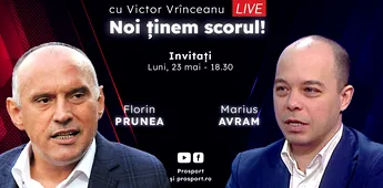 ProSport Live, o nouă ediție premium pe prosport.ro! Florin Prunea și Marius Avram vorbesc despre catastrofa de la Dinamo și despre cele mai noi informații din fotbal