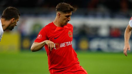 Ce atacant mai vrei, Gigi Becali? David Miculescu, gol cu stil în FCSB - Farul, după o preluare cu exteriorul și o finalizare cu același procedeu