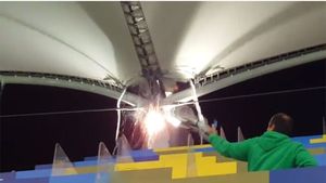 VIDEO | Arena rușinii naționale! Acoperișul stadionului care a costat 234 de milioane de euro a cedat la prima ploaie serioasă a anului! Reacție incredibilă: "A ieșit din garanție"