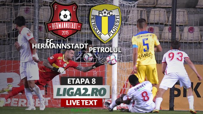 FC Hermannstadt și Petrolul termină la egalitate meciul de la Mediaș. Ploieștenii se mențin pe locul 1 cu un gol controversat