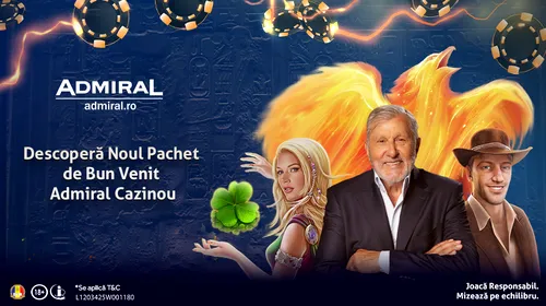 (P) ADMIRAL Cazinou a lansat cel mai tare Pachet de Bun Venit de pe piata!