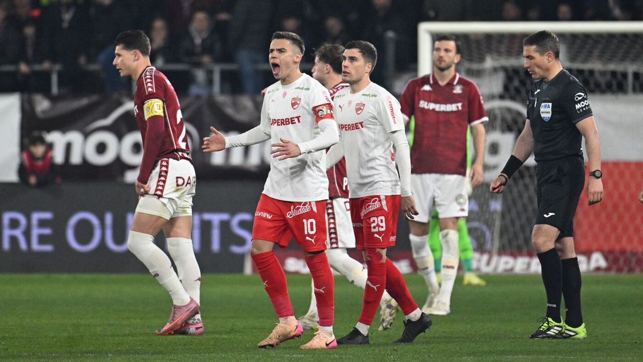 Rapid - Dinamo 3-2, în prima etapă din play-off-ul Superligii. „Câinii” rămân fără victorie de un deceniu în faza alb-vișiniilor, deși au condus de două ori