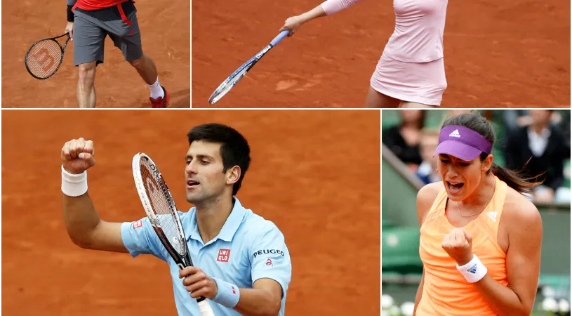 LIVE BLOG | Roland Garros, ziua a 10-a. S-au decis primele semifinale la Paris: Șarapova-Bouchard și Djokovic-Gulbis. Halep va juca miercuri pe Suzanne Lenglen