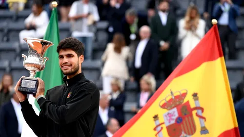 Carlos Alcaraz e campion la Roma și revine pe locul doi ATP, după finala cu Jannik Sinner: „Ești incredibil”