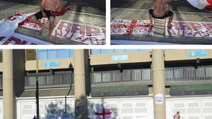 În greva foamei, "acasă" la Ronaldo! Un român protestează lângă Bernabeu. "Am Rapidul în vene și mi-a ieșit prin piele"