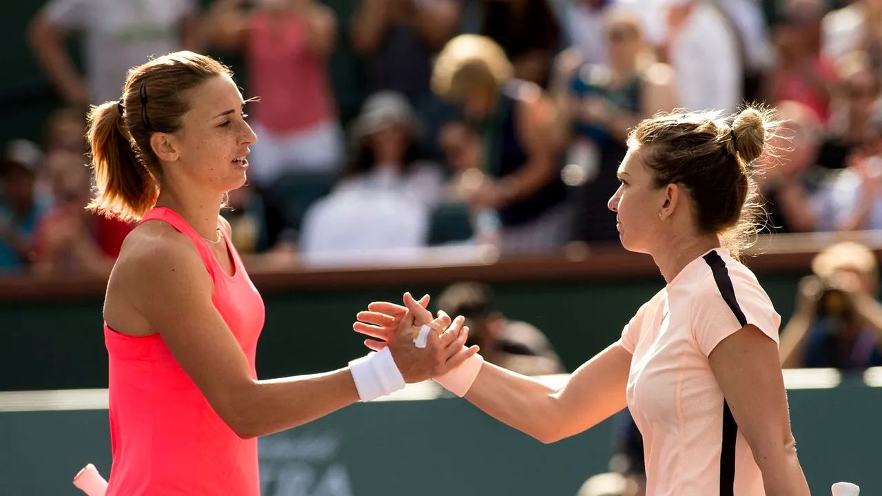 Cine transmite la TV meciul Simona Halep - Petra Martic, din sferturile de la Indian Wells