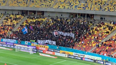 Galeria FCSB-ului l-a pus la zid pe Vladimir Putin! Mesajul ultrașilor la meciul cu Farul, după ce a început războiul din Ucraina: „Stop war!”