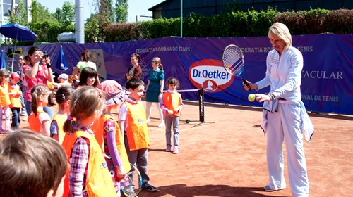 FOTO Monica Iagăr** a jucat tenis cu copiii de la Dr. Oetker Junior Trophy