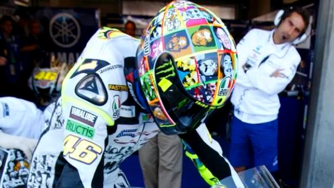 SUPERFOTO** Noua modă în MotoGP: 'Il Dottore' și-a pictat casca în stilul pop-art!