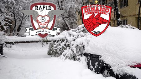 Iadul Alb se dezlănțuie la Rapid - Dinamo! Condițiile meteo extreme în care se dispută derby-ul de azi