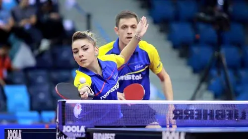 Pas în doi. Ovidiu Ionescu și Bernadette Szocs au debutat cu dreptul la dublu-mixt la C.E. de tenis de masă