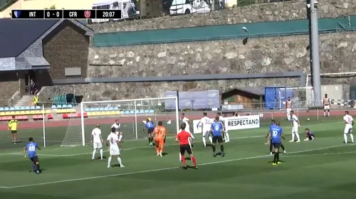 Cristi Bălgrădean, gafă incredibilă în fața amatorilor de la Inter d’Escaldes! Golul de cascadorii râsului luat de CFR Cluj | VIDEO