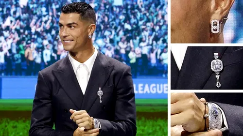 Apariție stelară: Cristiano Ronaldo a venit cu diamante de 6.000.000 de euro pe el la eveniment!