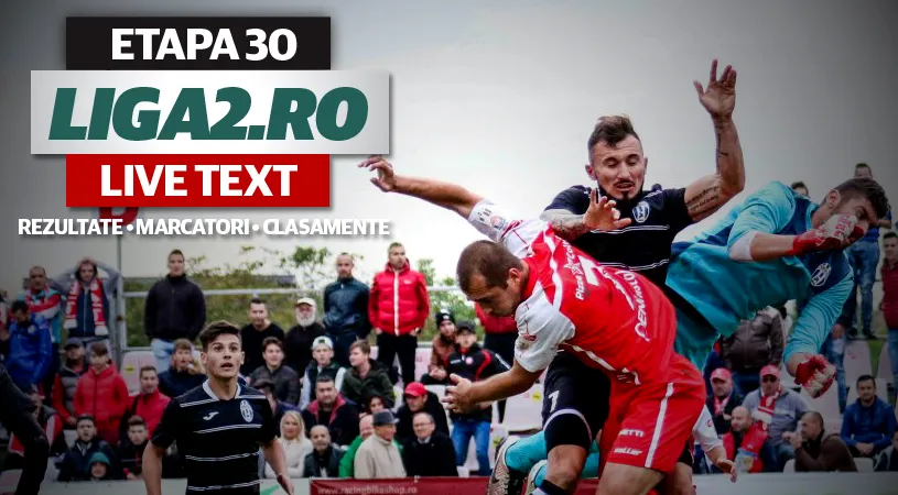UTA câștigă derby-ul cu Juventus după ce a întors scorul. Liderul a pierdut primul meci pe teren propriu în acest sezon.** CS Mioveni se încurcă de Foresta. Vezi toate rezultatele etapei 30