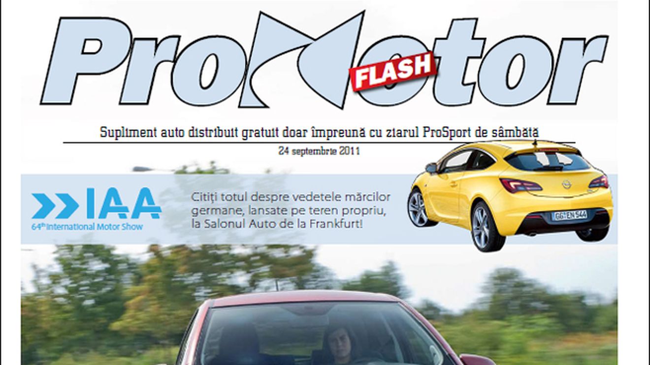 Nu rata ProMotor FLASH de sâmbătă,** GRATUIT cu ProSport!