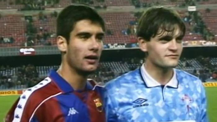 Imagini emoționante de acum 20 de ani. VIDEO - Guardiola și Vilanova, pe vremea când erau jucători: "Drum bun, Tito"