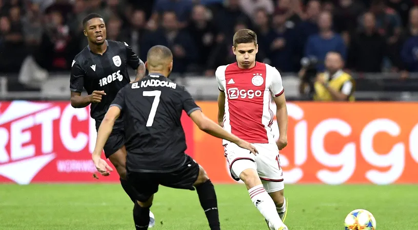 Ajax - PAOK Salonic 3-2. Grecii au fost pe modul autodistrugere la Amsterdam! 