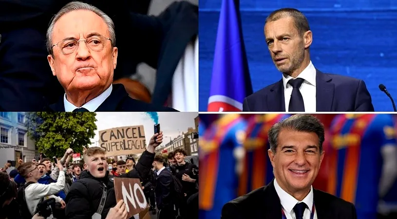 Florentino Perez și Joan Laporta jubilează! Lovitură în plin primită de UEFA din partea organizatorilor Superligii: Real Madrid și FC Barcelona nu pot fi sancționate!