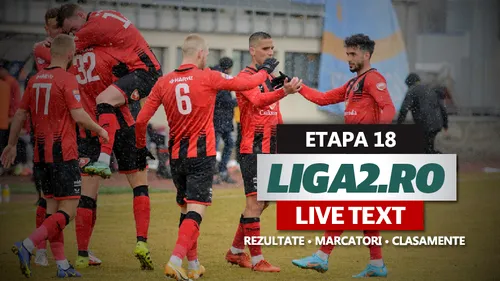 Liga 2, etapa 18 | FK Miercurea Ciuc a executat Șelimbărul la Avrig și urcă pe loc de play-off. Unirea Slobozia a demolat Dunărea Călărași. 20 de goluri au fost date în șase meciuri disputate sâmbătă