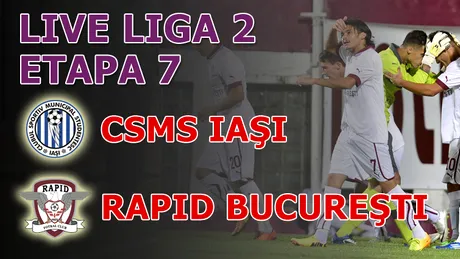 CSMS Iași - Rapid București 2-2!** Pancone le-a răspuns ieșenilor