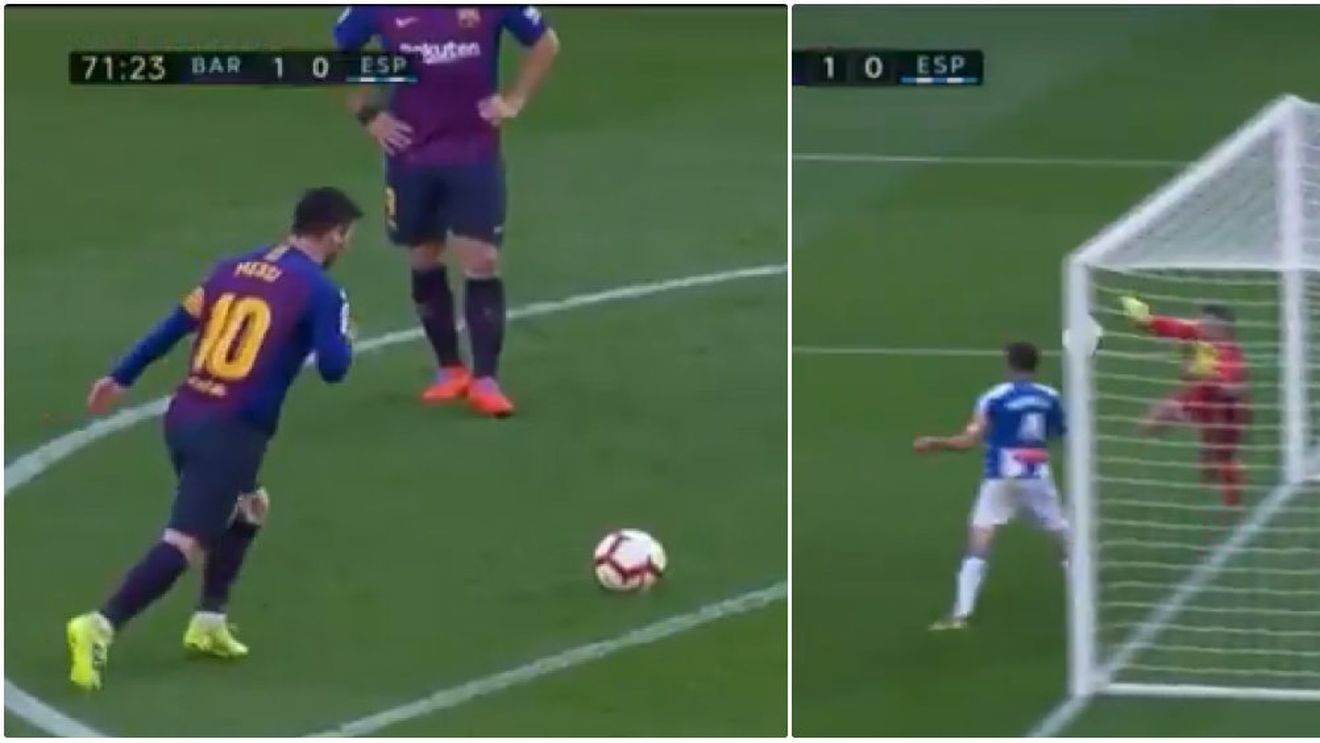 VIDEO | A vrut să respingă mingea trimisă de Messi, dar s-a făcut de râs! Starul argentinian i-a "centrat" adversarului la primul gol și a marcat încă o dată pentru victoria Barcelonei