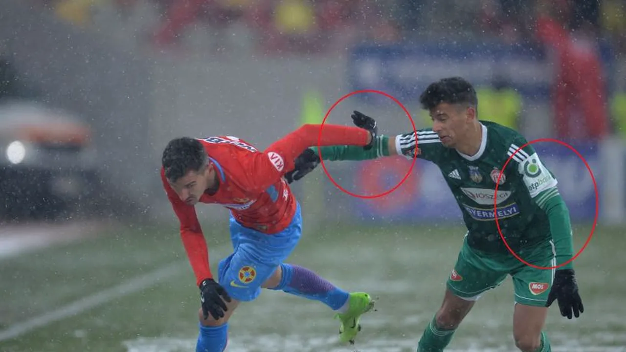 FOTO | Liga 1 oferă imagini de neuitat. Jucătorii de la Sepsi, la minus 13 Grade Celsius, și-au făcut mâneci din jambiere. 