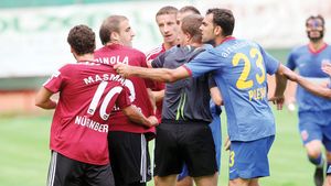 Cea mai încinsă fază a meciului a avut loc în minutul 21