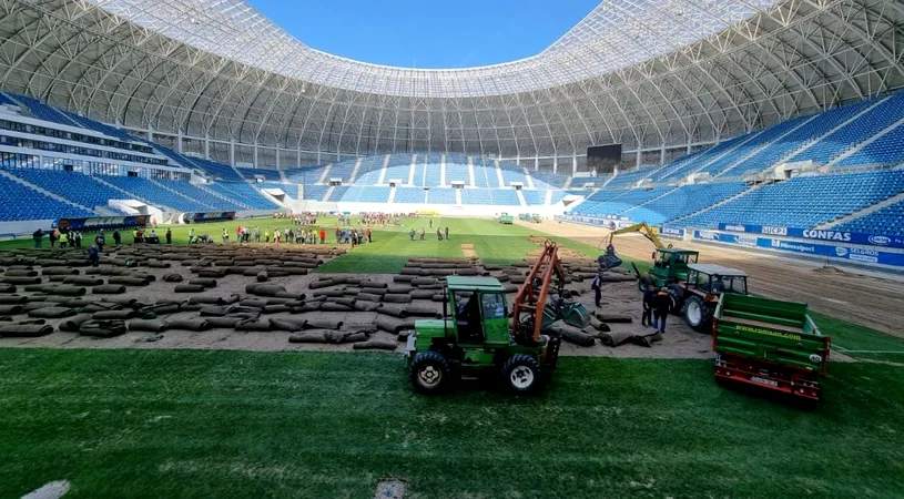 Se schimbă gazonul pe „Ion Oblemenco”! Cât costă noua suprafaţă de joc și când va fi inaugurată! FOTO