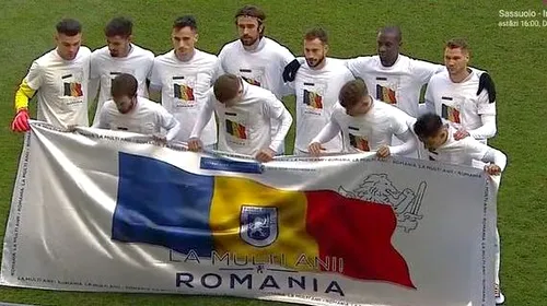FC U Craiova a sărbătorit Ziua Națională a României! Mesajul afișat de jucătorii lui Adrian Mititelu, înaintea meciului din Cupa României | FOTO