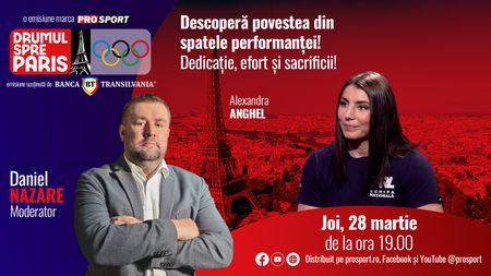 Luptătoarea Alexandra Anghel este invitata emisiunii „Drumul spre Paris” de joi, 28 martie, de la ora 19:00