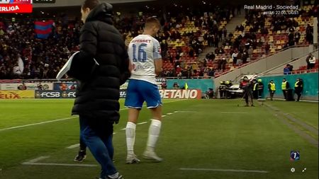 Conflictul dintre Dragoș Nedelcu și Gică Hagi ia proporții! Mijlocașul, din nou furios pe decizia antrenorului după ce a fost înlocuit, la FCSB - Farul Constanța!