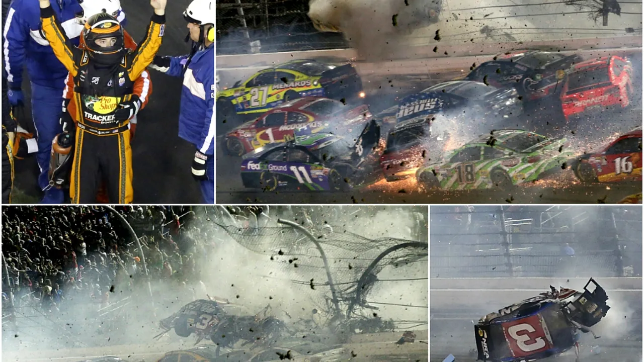 VIDEO | Aproape de o tragedie imensă în NASCAR! La peste 200 km/h, Austin Dillon a fost proiectat în zidul circuitului de la Daytona. 13 spectatori au fost răniți