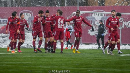 Patru din patru pentru Rapid! A câștigat și meciul amical cu Mostiștea Ulmu, dar a avut probleme în prima repriză
