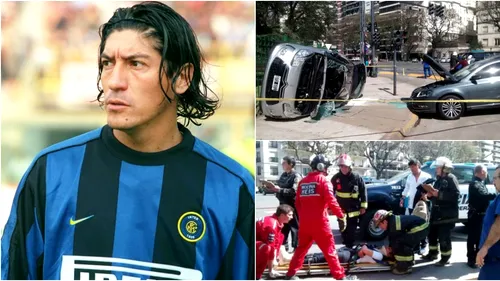 Accident provocat de un român de 17 ani: a trecut pe roșu și a lovit în plin mașina legendarului Ivan Zamorano. Soția atacantului, transportată la spital. FOTO