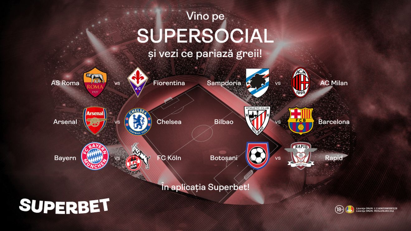 ADVERTORIAL | Italienii încep și ei treaba, iar pariorii din SuperSocial sunt în extaz. Cu Big 5 în acțiune, biletele curg în aplicația Superbet