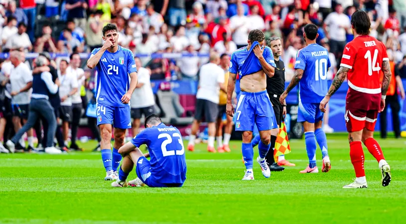 Notele rușinii pentru fotbaliștii Italiei, după ce Elveția a eliminat Squadra Azzurra! Un singur jucător s-a salvat în catastrofa de la EURO 2024