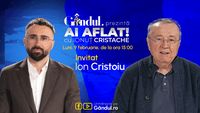 „Ai Aflat! cu Ionuț Cristache” începe luni, 9 februarie, de la ora 15.00, live pe Gândul. Invitat: Ion Cristoiu